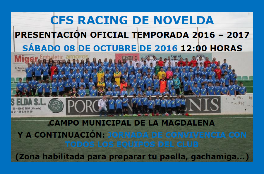 Fuente: CFS Racing de Novelda (vía Facebook)