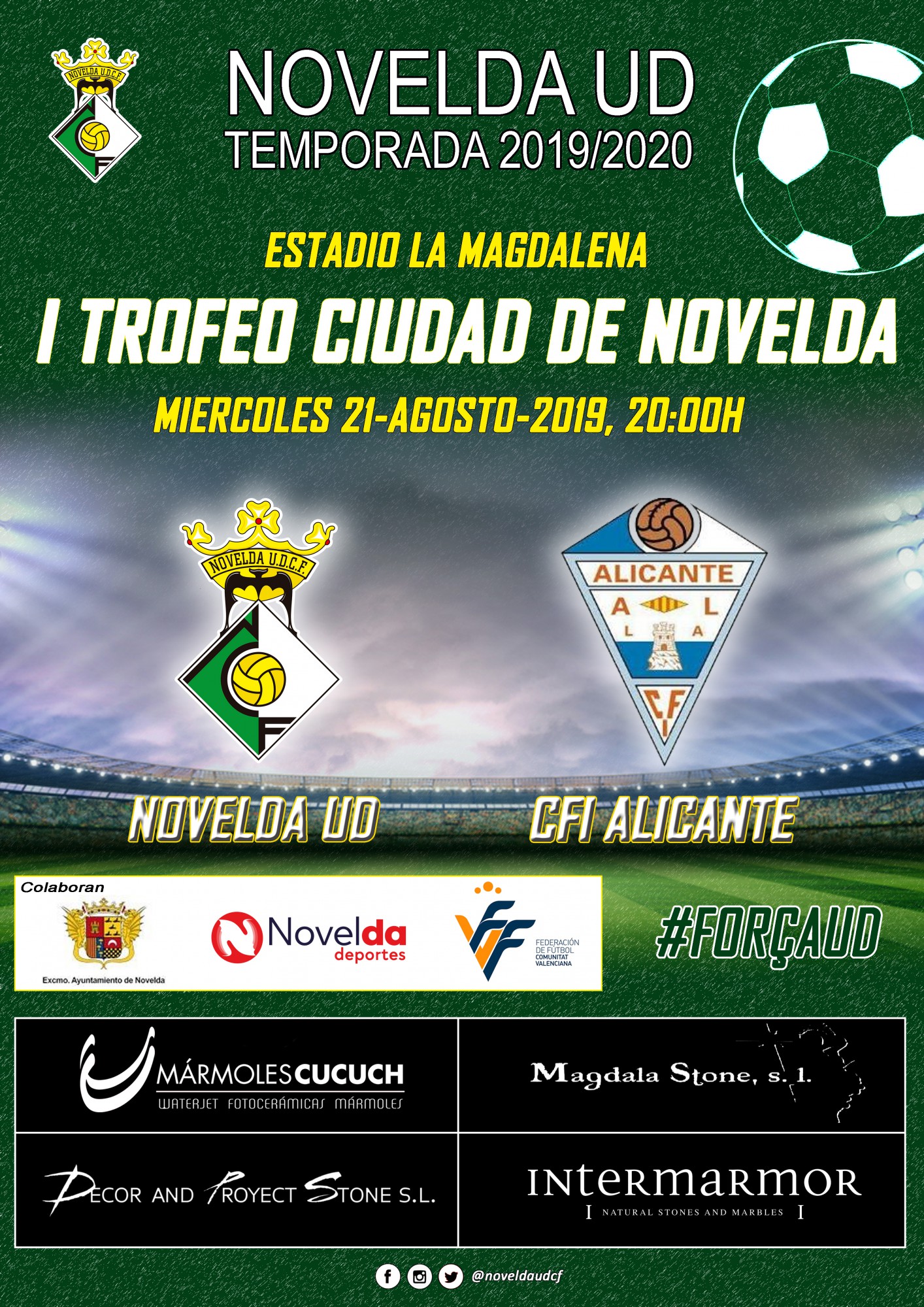 cartel amistoso trofeo Ciudad de Novelda